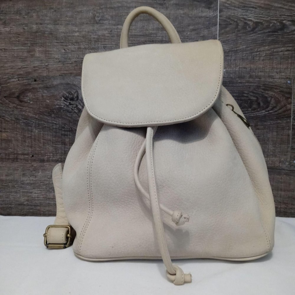 LJS Collection beige nubuck backpack